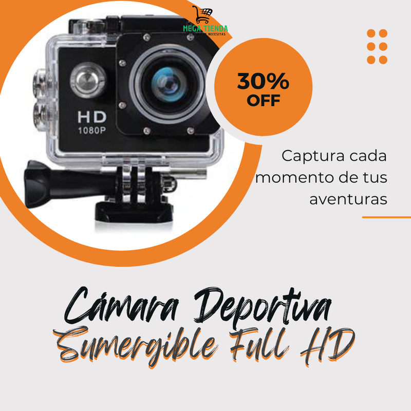 Cámara Deportiva Sumergible Full HD™