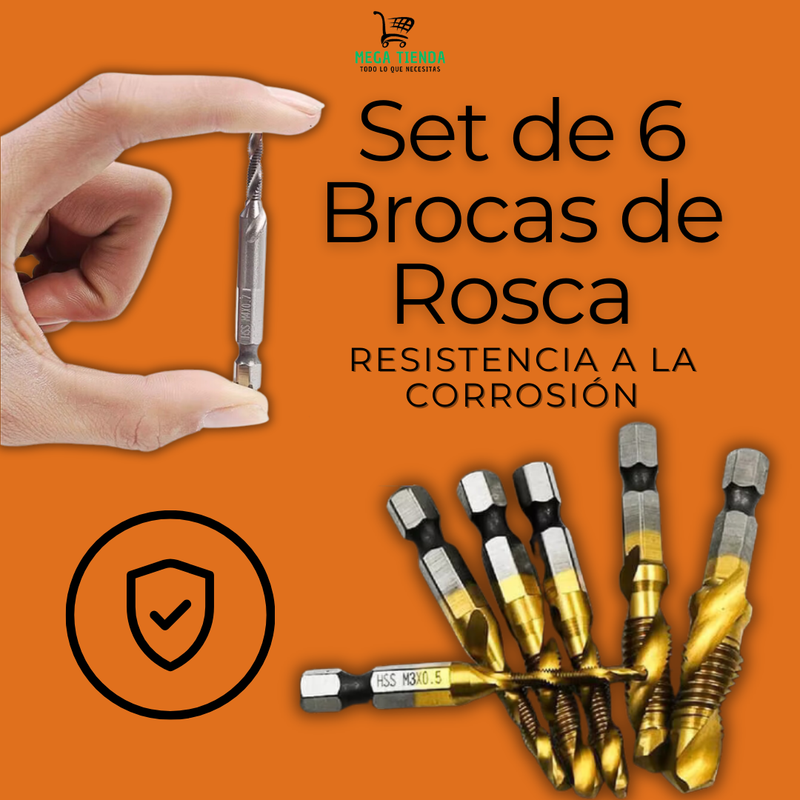 Set de 6 Brocas de Rosca™️