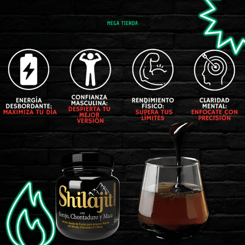 Shilajit Power:  Energía Renovada y Bienestar + Guía Saludable Gratis