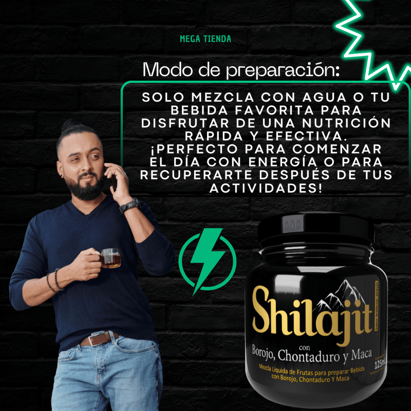 Shilajit Power:  Energía Renovada y Bienestar + Guía Saludable Gratis