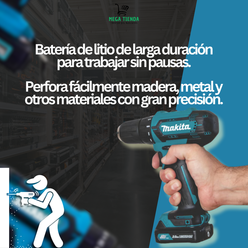 Taladro Makita™- Inalámbrico y Compacto