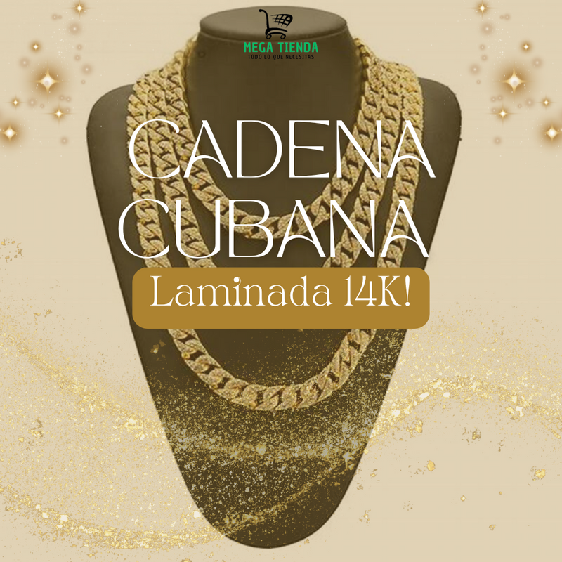 Cadenas Cubana Laminada 14K Unisex™