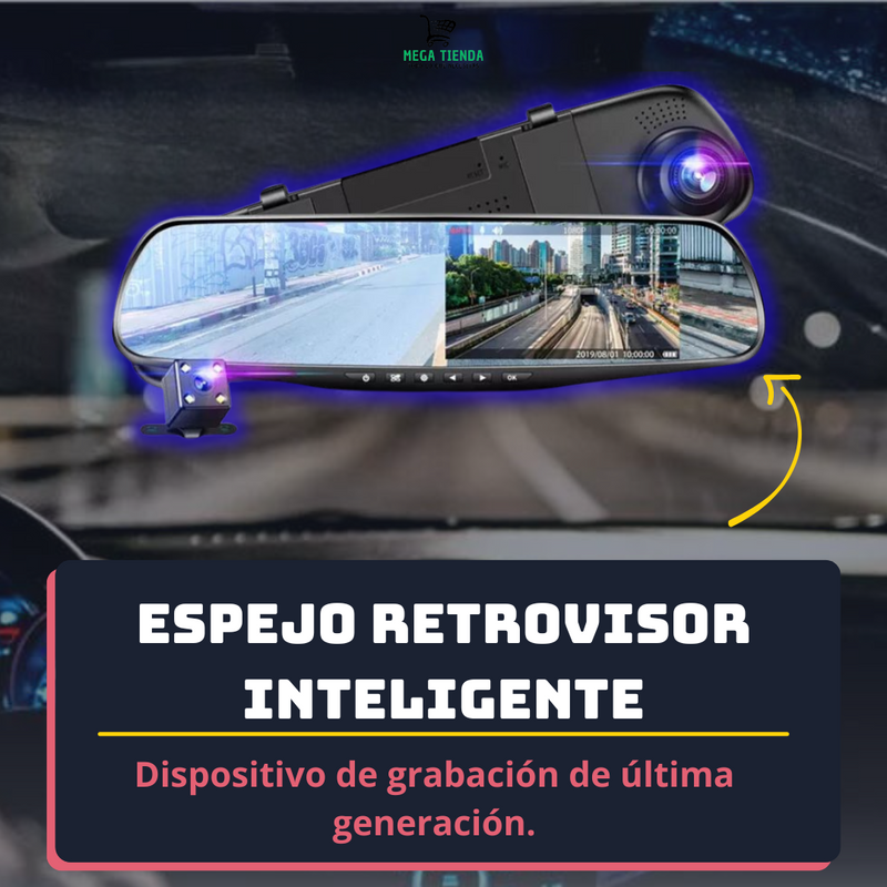 Espejo Retrovisor de Auto con Cámara™