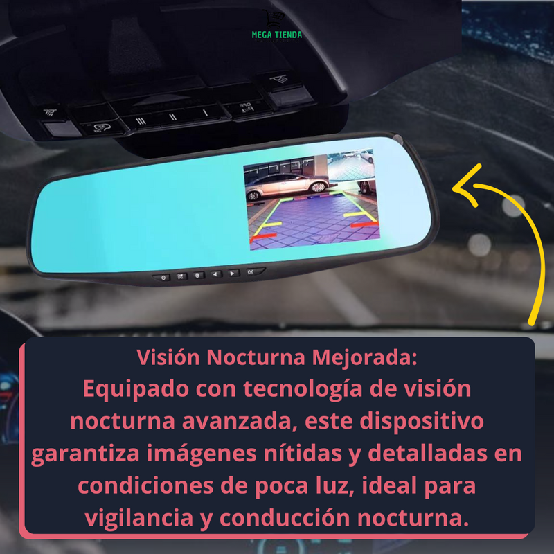 Espejo Retrovisor de Auto con Cámara™