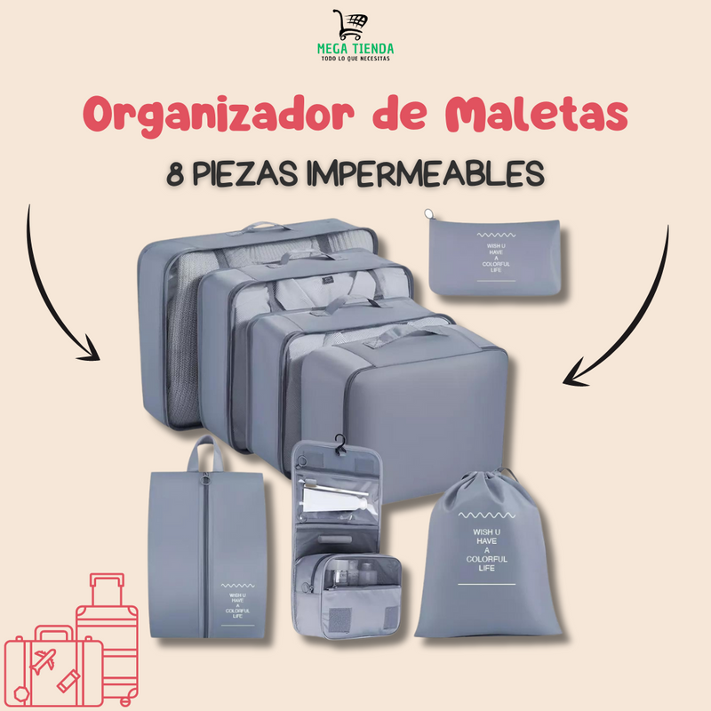 Set 8 Piezas Organizador de Maletas™️