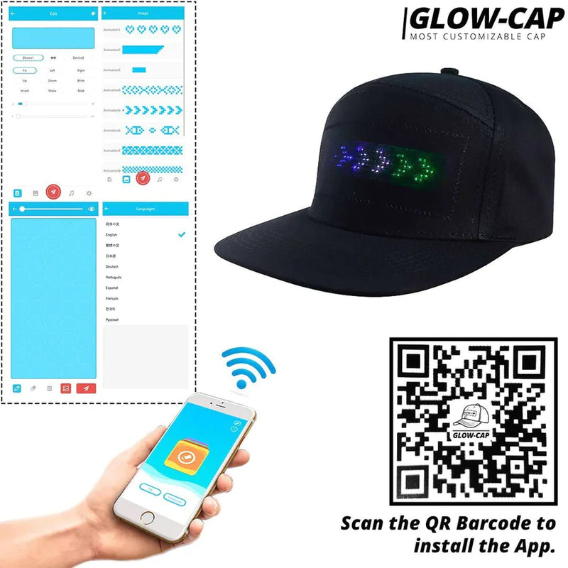 Gorra con Pantalla LED Personalizable | Original - Glow CAP™